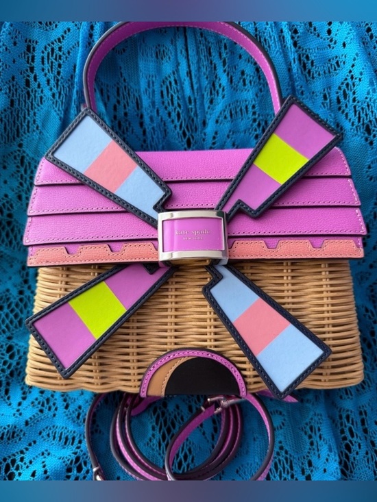 kate spade Handbags - Kate Spade Tee Time Wicker 3D Windmill Bag